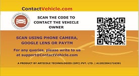 About Car QR Code Stickers for Vehicle Security | Contact Vehicle - contact vehicle owner while keeping phone private Contact Vehicle - English Sticker